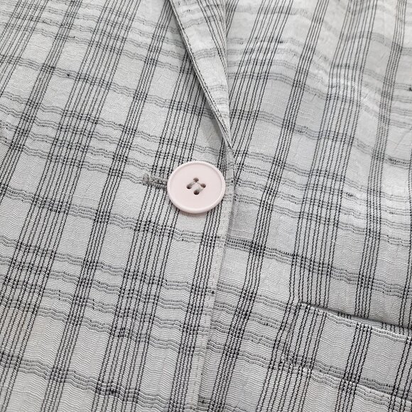 Vtg 80s double breasted plaid blazer - Evan-Picone brand - Picture 5 of 13